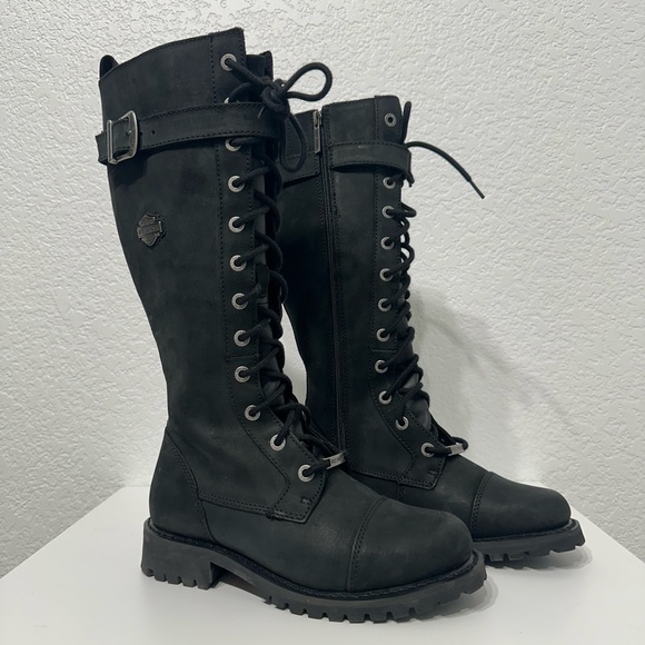Harley-Davidson Shoes - Harley Davidson Women’s Leather Biker Boots Savannah Boots Size 7.5